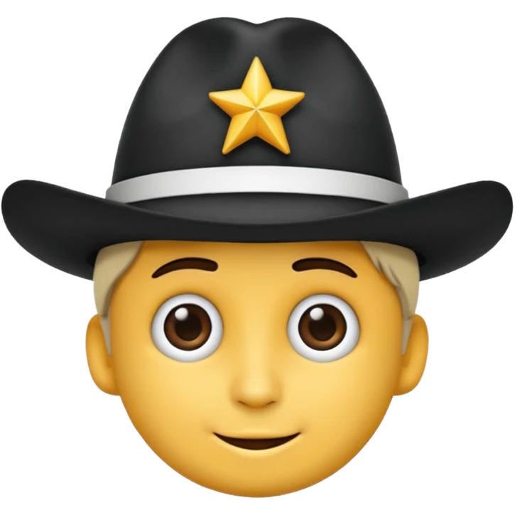 Crie um emoji com um chapéu de palhaço em preto e branco e com estrelinhas na cabeça como se o emoji estivesse tonto emoji