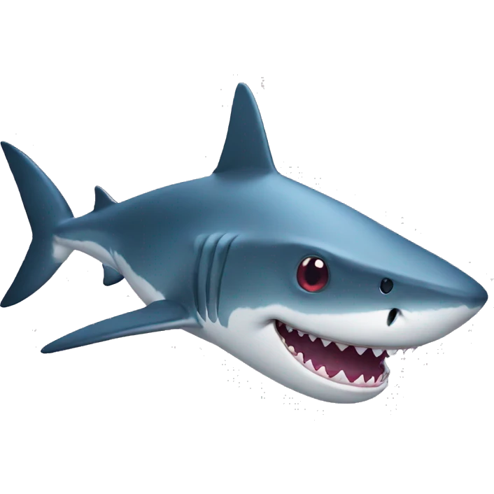 Shark with star eyes emoji