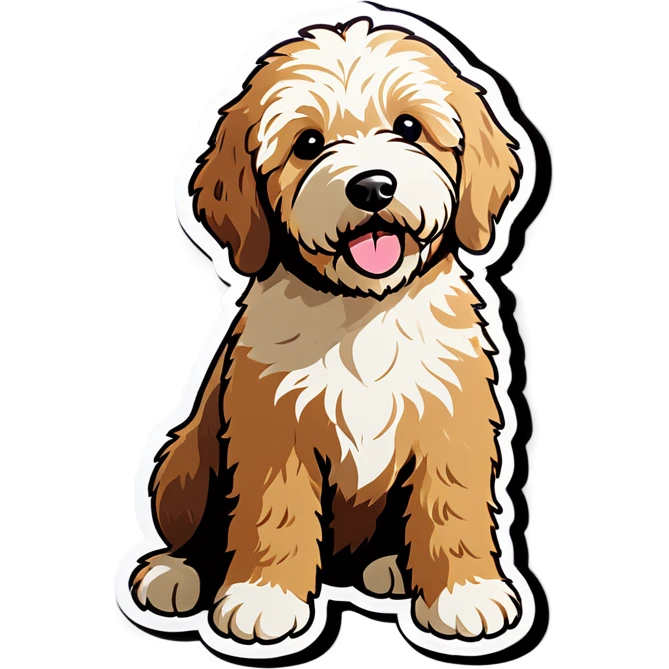 Cute golden doodle  emoji
