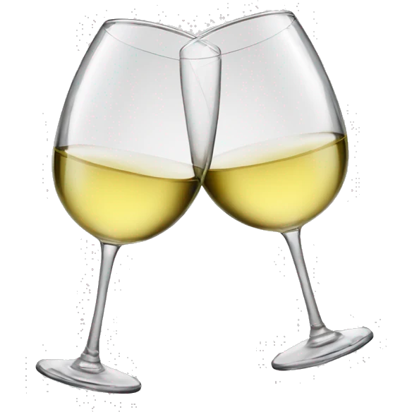 2 white wine glasses cheers emoji