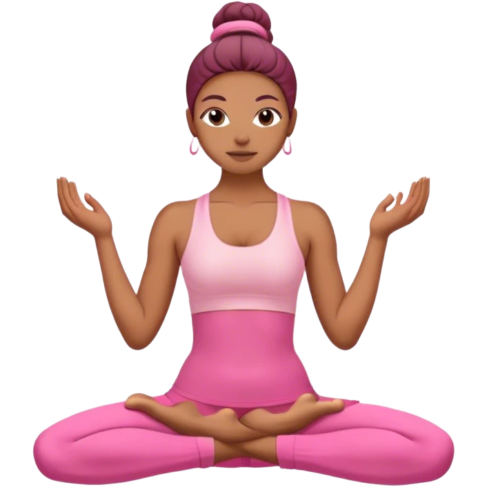 Pink yoga emoji