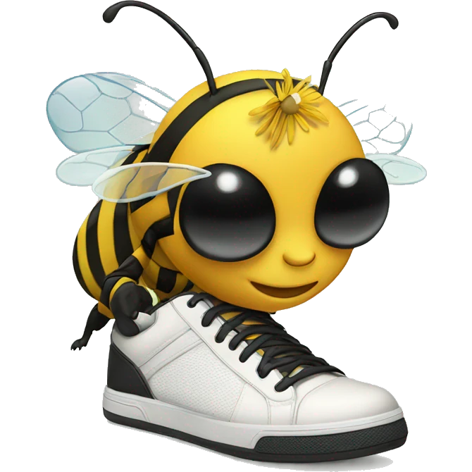Bee wearing sneakers  emoji
