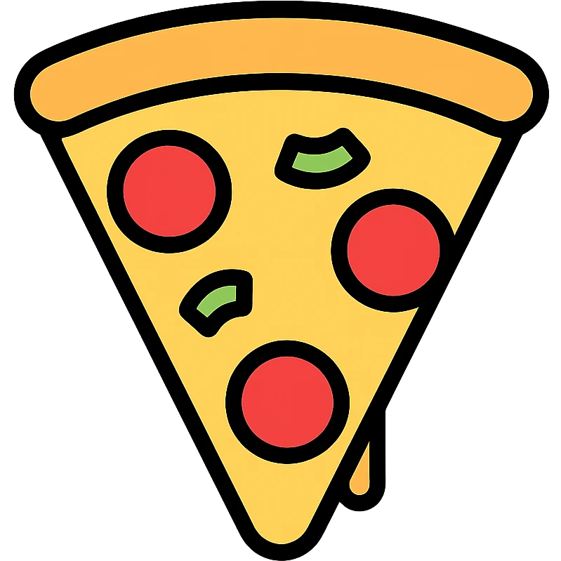 colored slice of pizza icon emoji