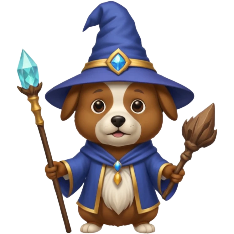 Dog wizard emoji