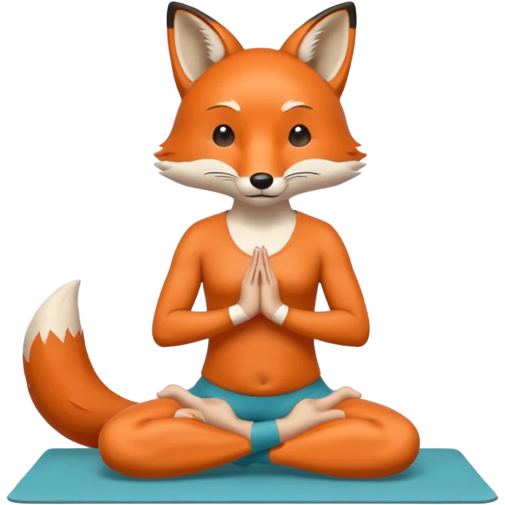 fox doing yoga emoji