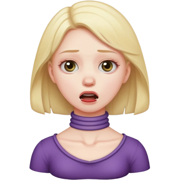 Girl choking her neck emoji