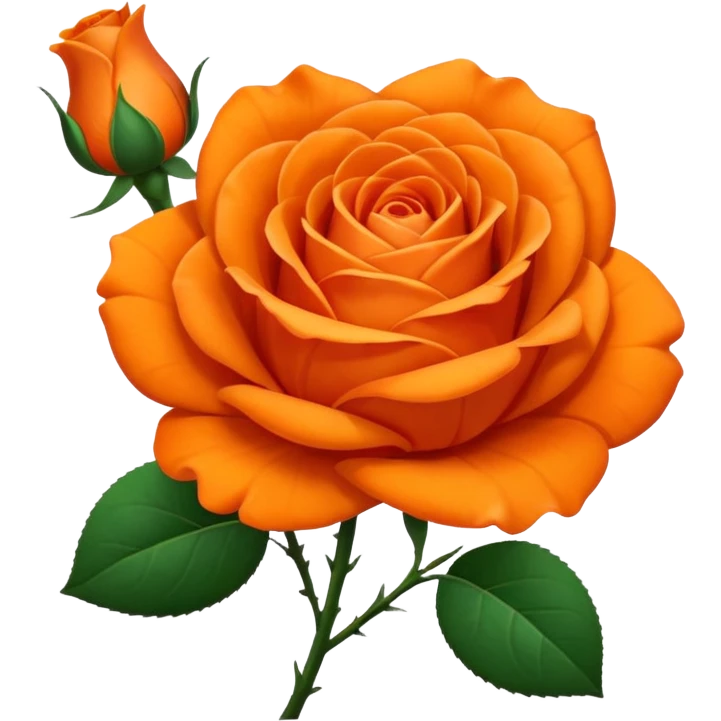 Orange rose emoji