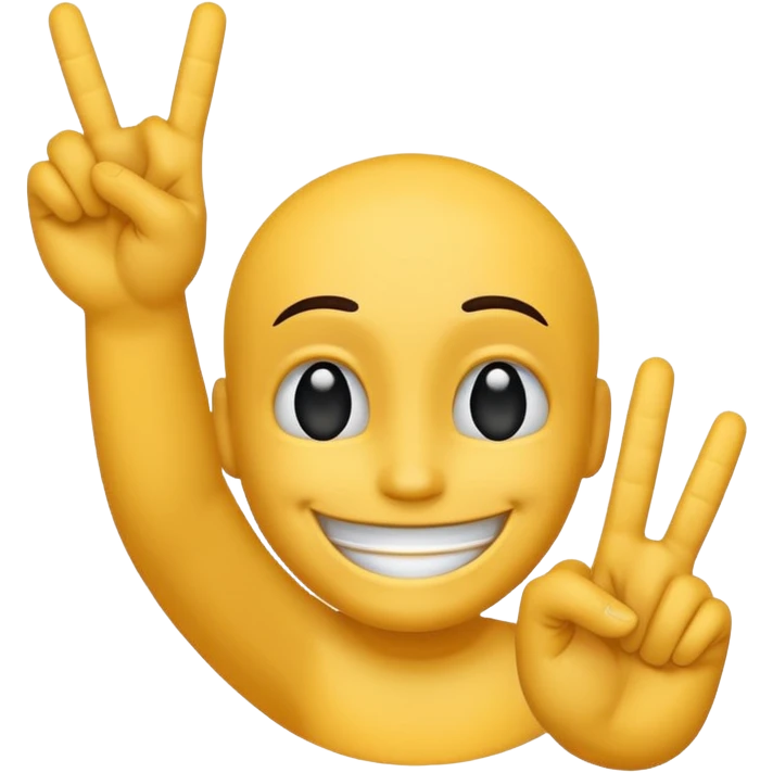 Fuck you hand sign in front of smiling face emoji