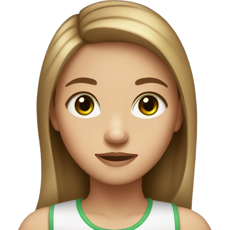 girl with green-brown eyes and light brown hair emoji