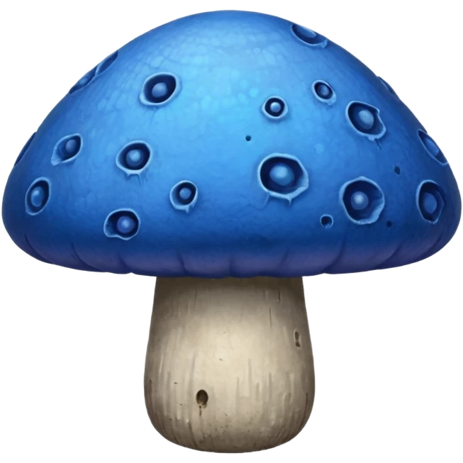blue magic mushroom with diry emoji