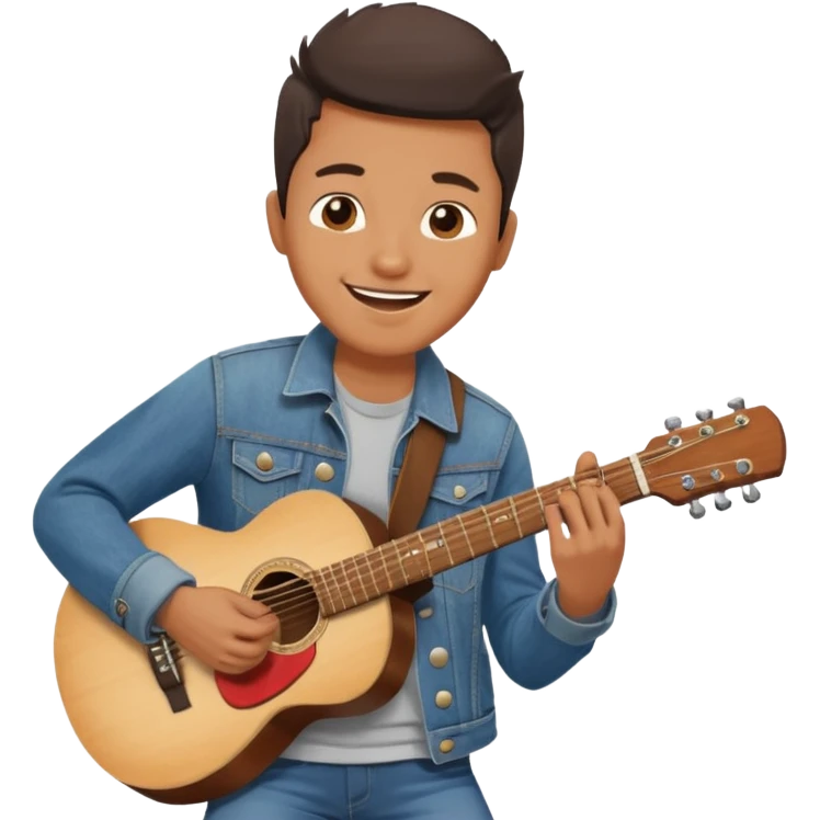 Guitar busker emoji