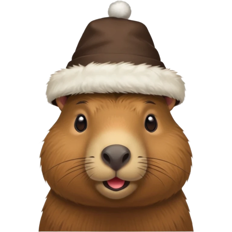 a capybara in a New Year's hat emoji