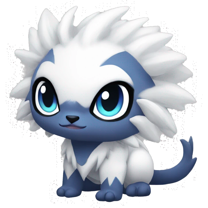 Cute Edgy Cool Kawaii Baby Nargacuga-Absol-Pokémon Full Body Detailed High Quality emoji