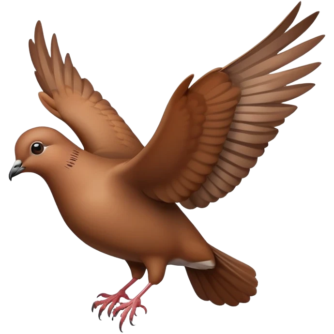 Brown Dove flyin emoji