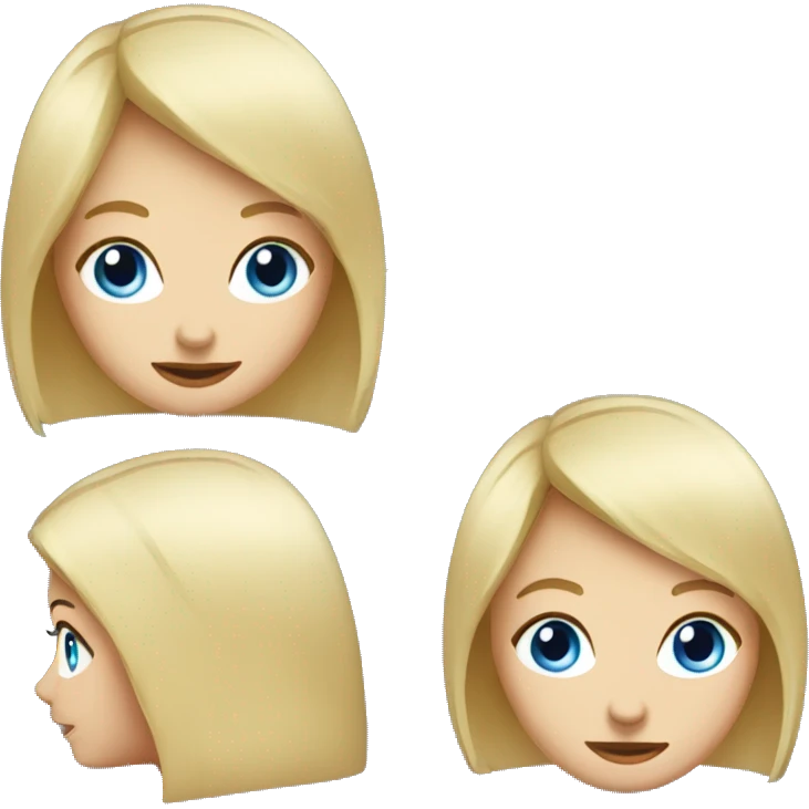 woman with blond Hair and Blue Eyes growing rosemary out of her head emoji