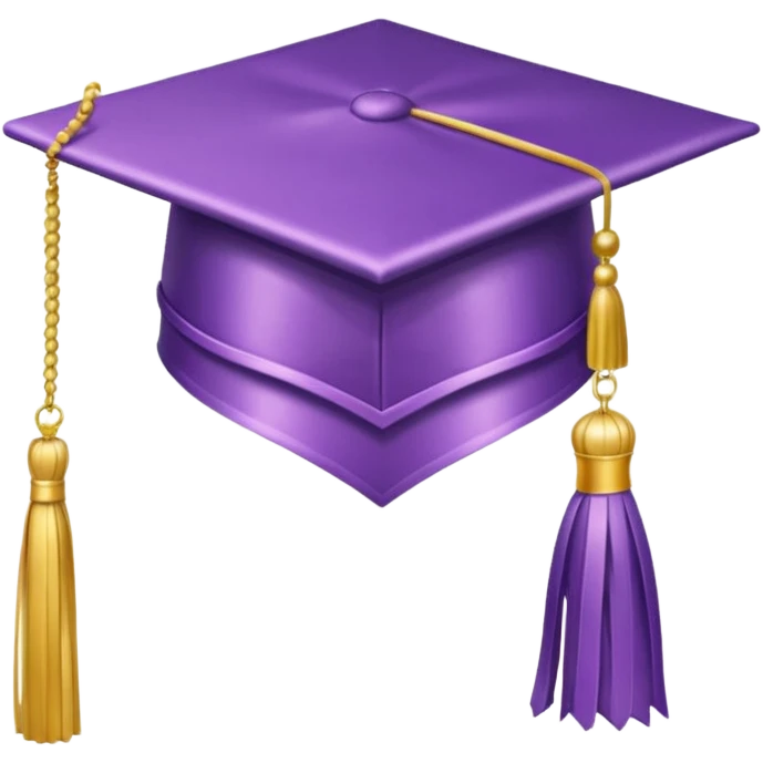 lilac graduation cap emoji