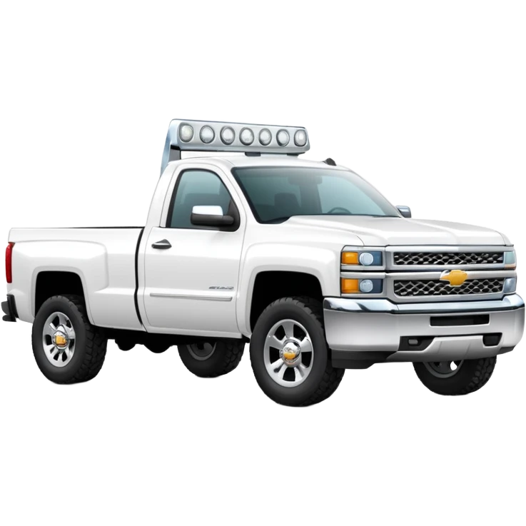 Chevy Silverado una cabina blanca emoji
