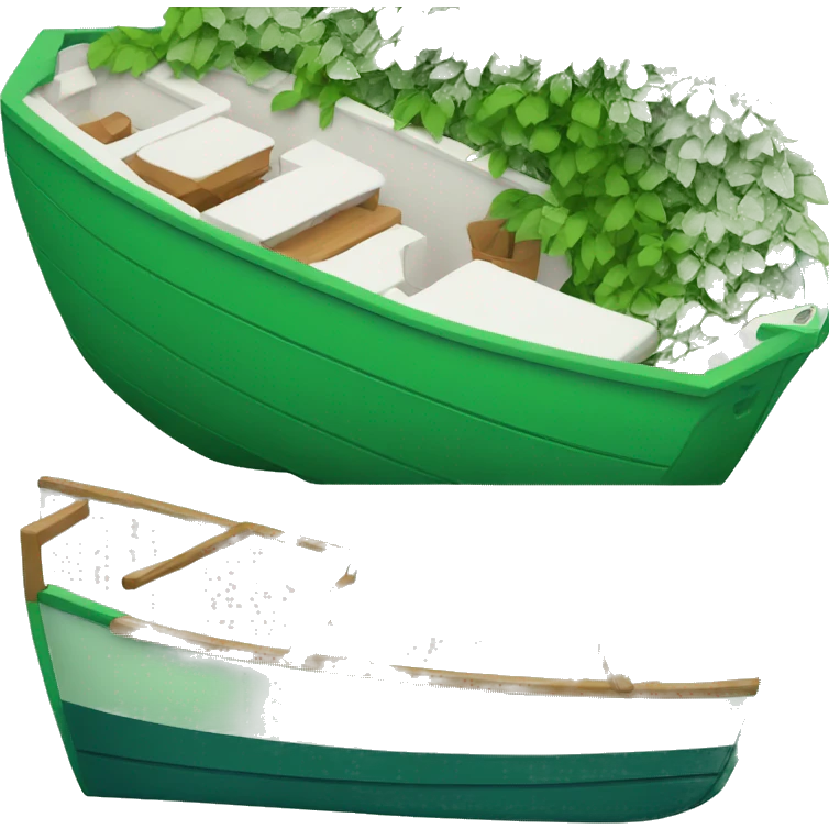 green boat and tote  emoji