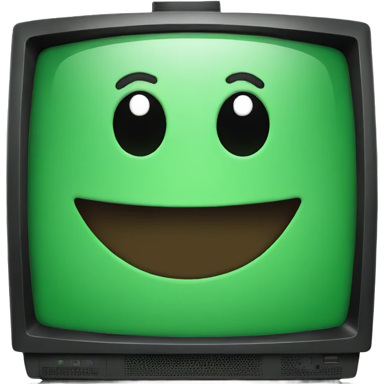 Green tv happy emoji