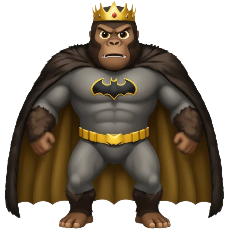 king kong in the classic batman uniform cape emoji
