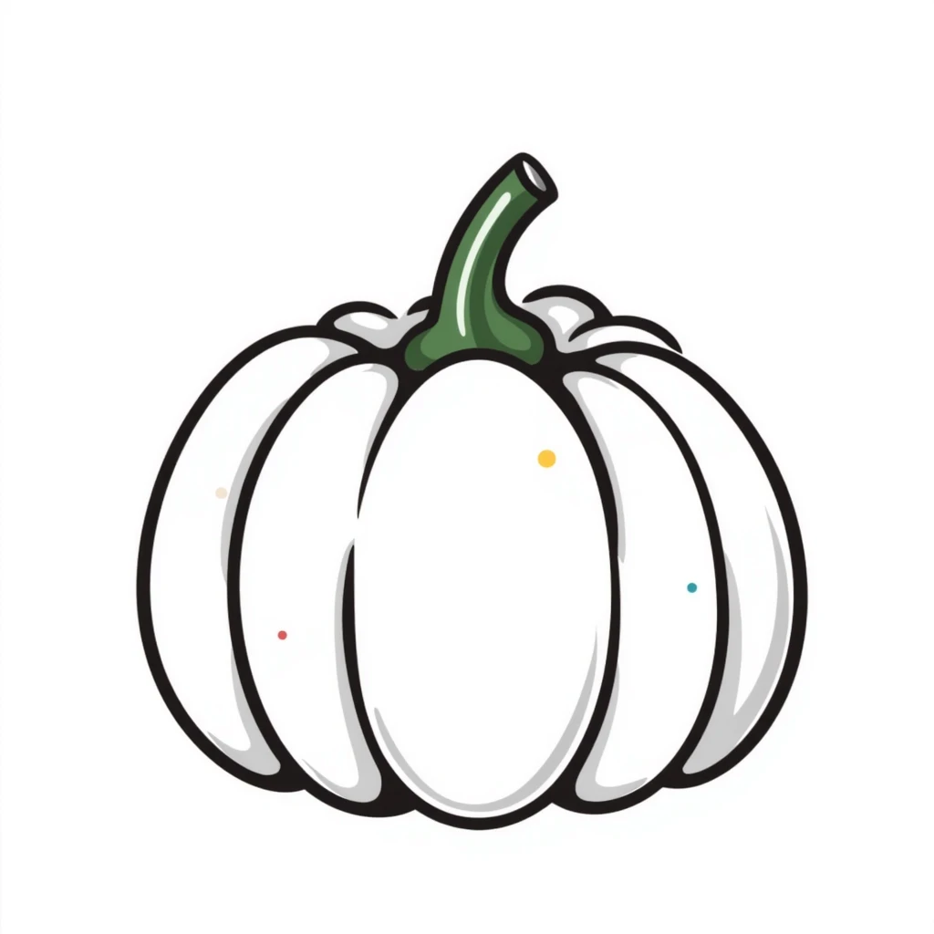 A pumpkin with details in pastel colors (dd9fb0, ffc6d3, a3bfc9, c4bee2, f1b091), hand-drawn doodle style emoji
