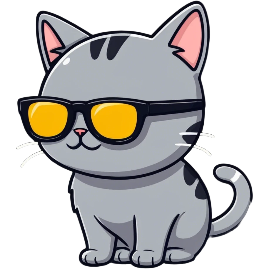 Cat with sunglasses emoji