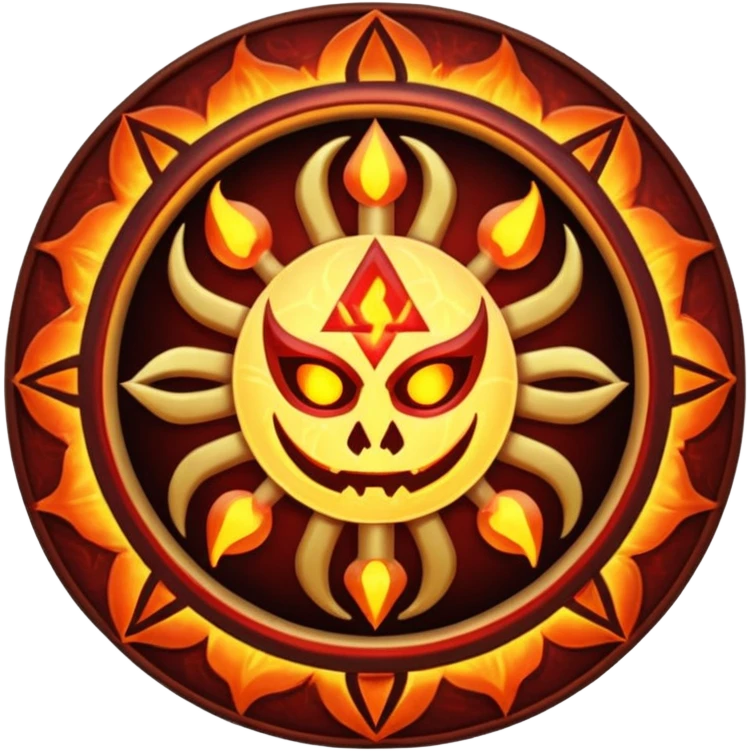 Ancient sigil radiating lustful energy, infernal erotic magic emoji