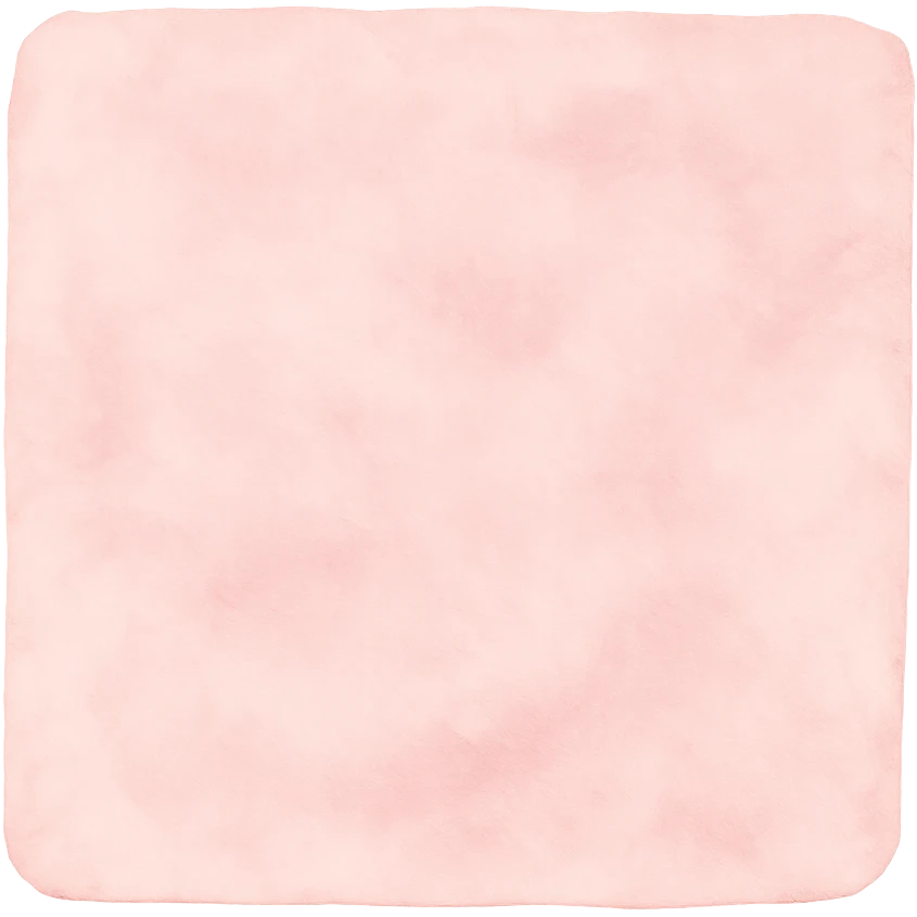 pastel watercolor sticky note with a gentle pink hue, soft edges, transparent background emoji