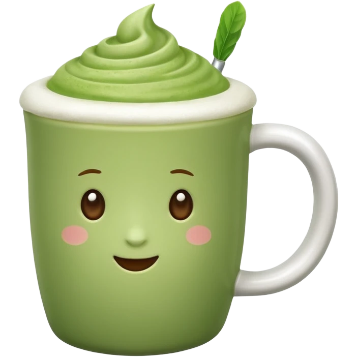 matcha latte no face emoji