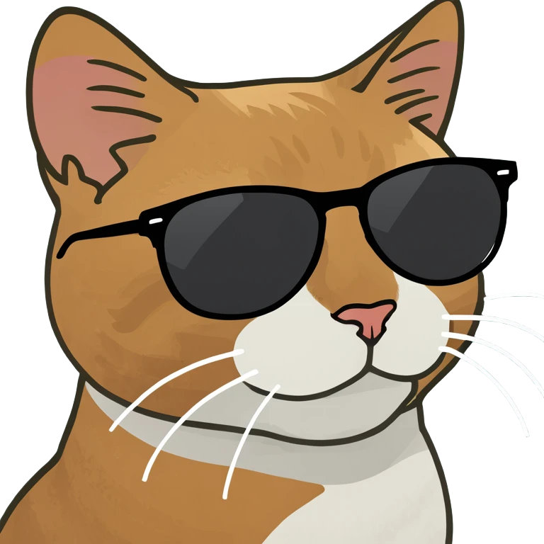 Cat with sunglasses emoji