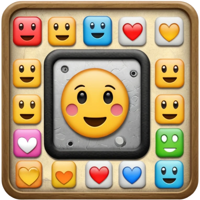 Collage board with photo emoji