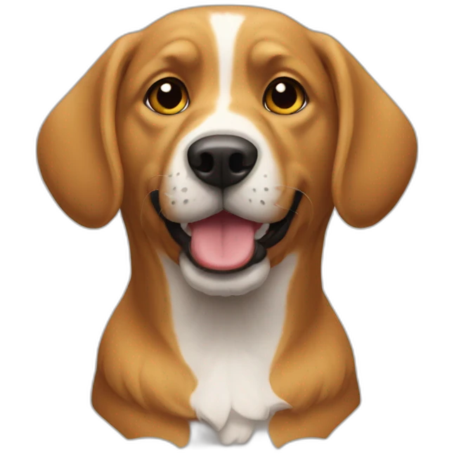 Chat sur un chien emoji