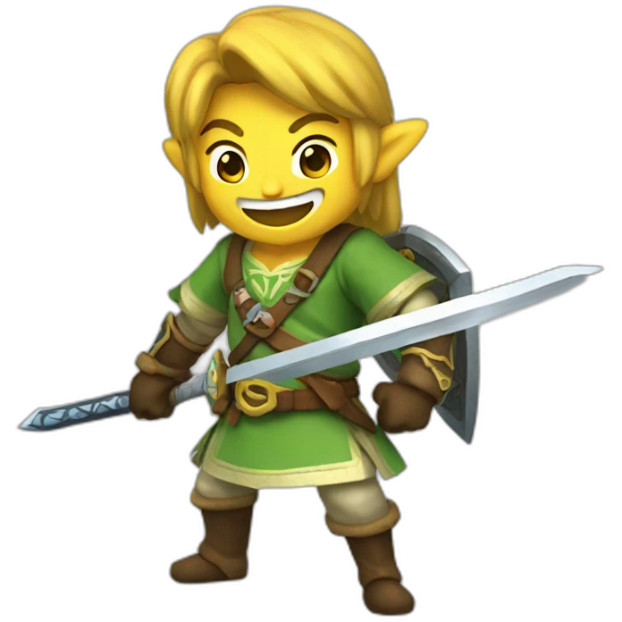 Zelda swordsman laughing emoji