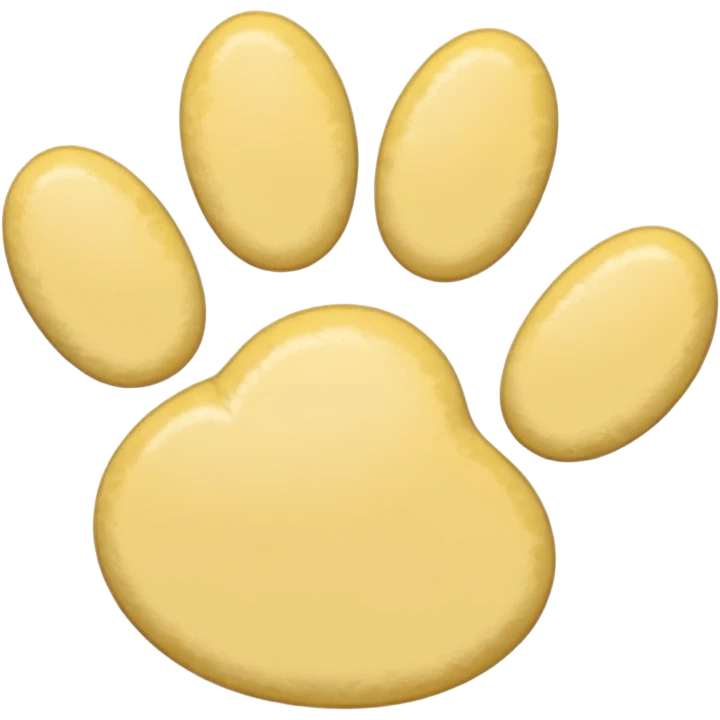 a pastel yellow pawprint emoji
