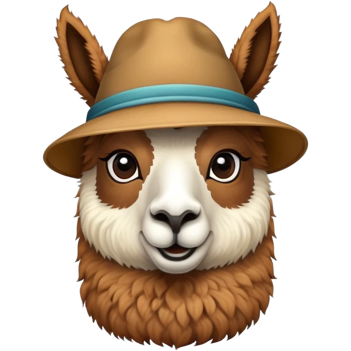 llama with hat emoji