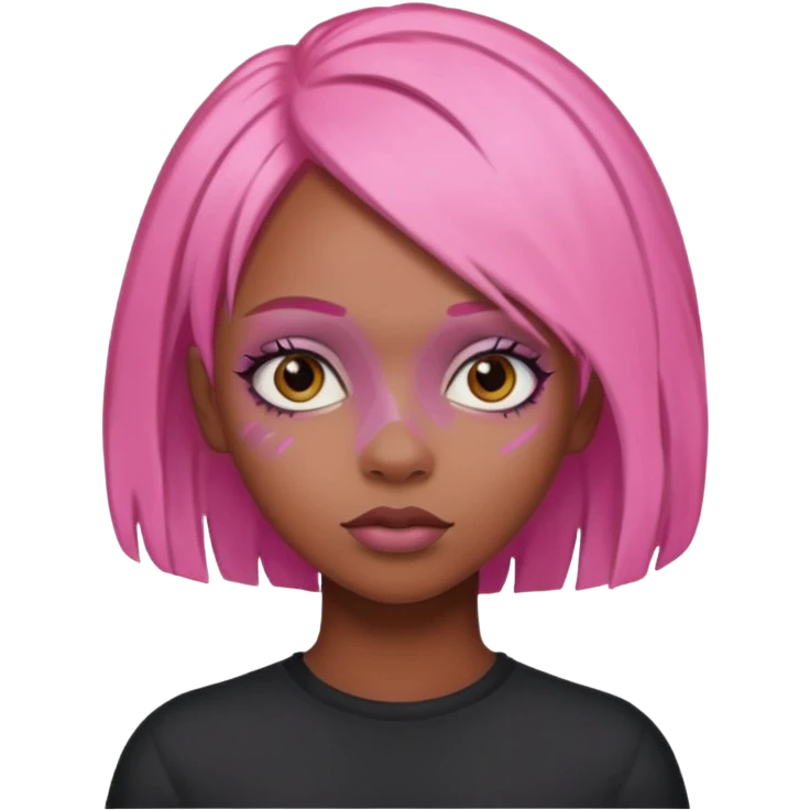 Pastel pink black girl emoji