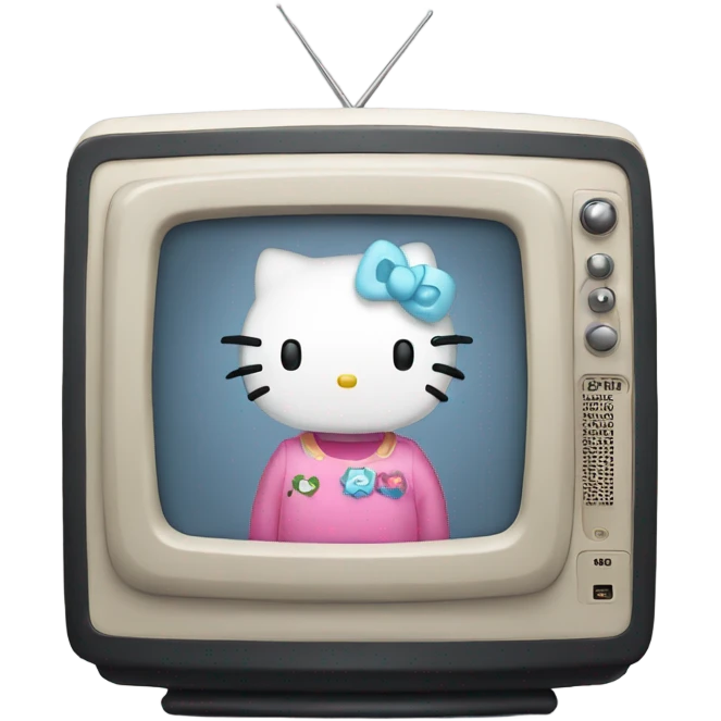 Hello kitty television  emoji