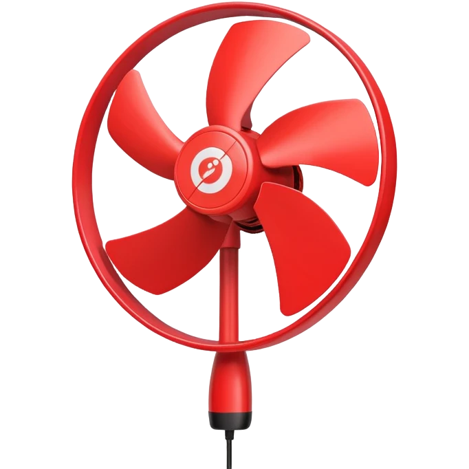 red electric fan emoji