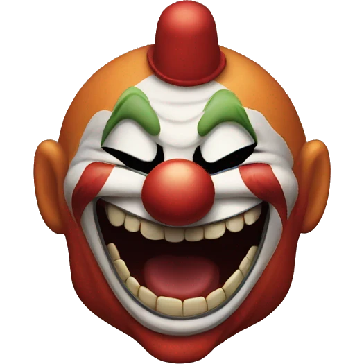 scary clown laughing emoji