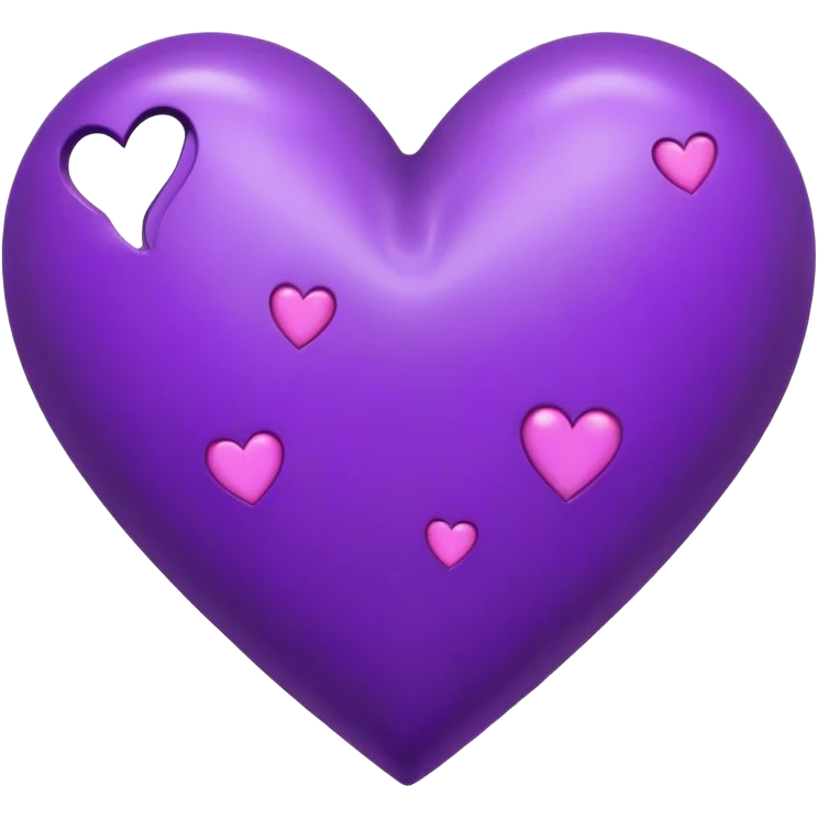 a purple heart with multiple hearts insi emoji