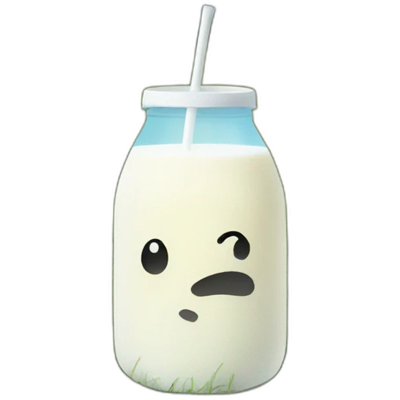 Milk plush on a lawn emoji