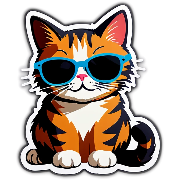 Cat with sunglasses emoji