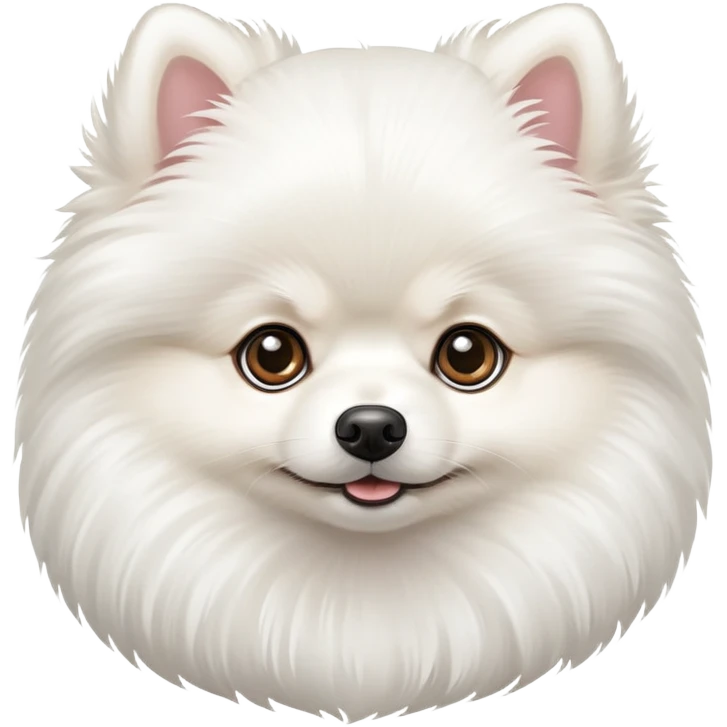 White Pomeranian  emoji