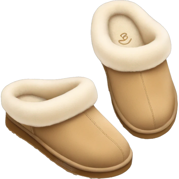 Beige Ugg Slippers pair emoji