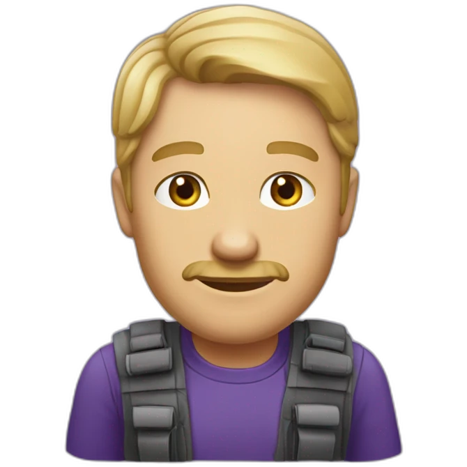 Турист в фиолетовой кепке emoji