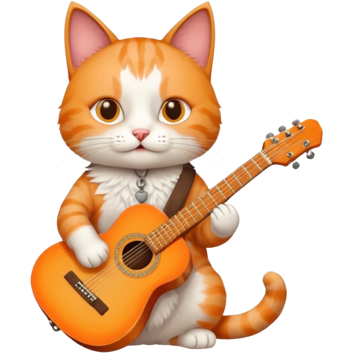 Cat with a guitar  emoji