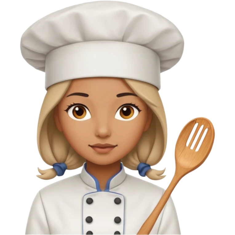 Female chef – tied hair, white hat




 emoji