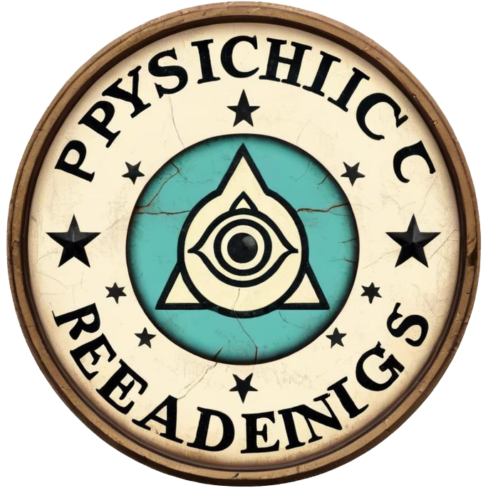 Vintage “psychic readings” sign emoji