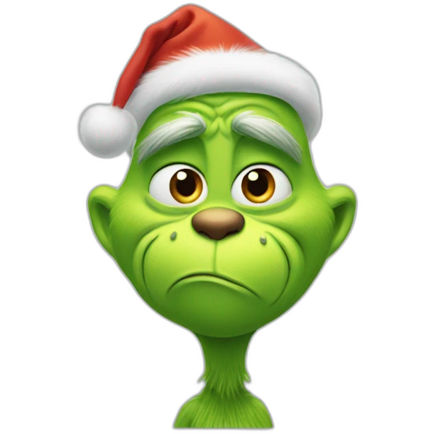 Grinch greeting with his hand on head emoji