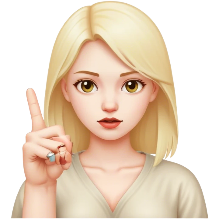 mad girl showing middle finger emoji
